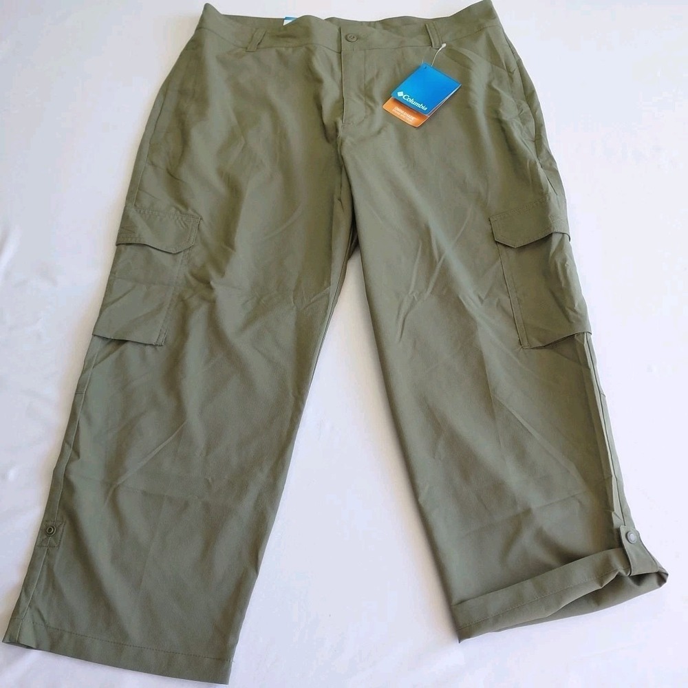 Columbia Silver Ridge Utility Capri Pants Women's 14 Green